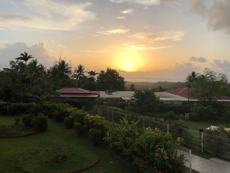 Terrasse : Levé de soleil | Location vacances Guadeloupe