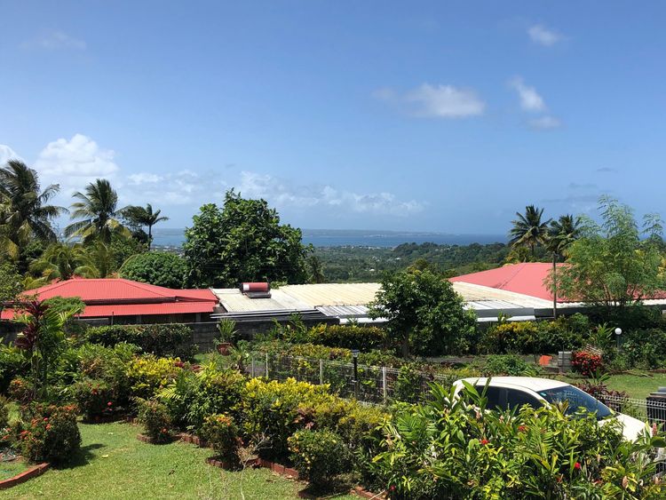 Terrasse : vue jardin & Mer | Location vacances Guadeloupe